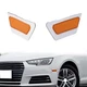 Front Bumper Reflector Side Marker Light Yellow For Audi A4 B9 2017-2019 18