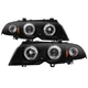 Fit 99-01 BMW E46 325i 323i 328i LED Halo Black Smoke Projector Headlights Sedan