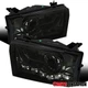 Fit 1999-2004 Ford F250 F350 Excursion Smoke LED Strip Projector Headlights Lamp