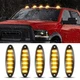5PCS LED Raised Roof Clearance Marker Amber Lights For Freightliner Cascadia