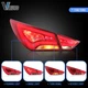 VLAND LED Tail Lights For 2011-2014 Hyundai SONATA Sedan Red Clear Lens 4PCS Set