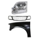Grille Kit For 2001-2003 Ford F-150 PTM Cross Bar with LH Fender and Headlight