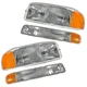 For GMC Sierra Yukon 00-06 Headlights Corner Lights Lamps  Set