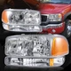 For 1999-2006 GMC Sierra 1500 2500 Chrome Headlights+Bumper W/Amber Reflector 4P