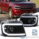 Fits 2007-2013 Chevy Avalanche LED Strip Pearl Black Projector Smoke Headlights