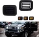 LED Front Bumper DRL Turn Signal Lights For 03-2009 Hummer H2 Smoke Amber White