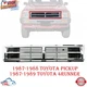 NEW FRONT GRILLE CHROME PLASTIC FOR 87-88 TOYOTA PICKUP 87-89 4RUNNER TO1200133