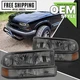 Chrome Housing Smoked Headlight Amber Corner Lamp for 1998-2004 Chevy S10/Blazer