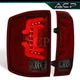 For 14-19 Chevy Silverado Smoke Red Lens LED Tube Tail Lights Stop Lamps Upgrade