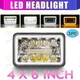 For Chevy S10 Blazer 1994-1997 4x6 inch LED Headlight Hi-Lo Sealed Beam Halo DRL
