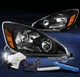 For 2004-2005 Toyota Sienna Replacement Black Headlights w/Blue LED DRL+HID Kit
