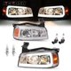 For Dodge Charger 2006-2010 Chrome LED Tube Projector Headlights Headlamps Pair