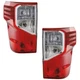 Tail Lights Lamps Set of 2  Left-and-Right Left & Right for Nissan TITAN XD Pair