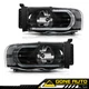 LED Headlight Fit For 02-05 Dodge Ram 1500 2500 3500 Black Housing Amber Corner