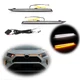 For 19 20 21 22 23 Toyota RAV4 Sequential Amber Turn Signal White DRL LED Lights