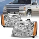 For 2007-2014 Chevy Suburban Tahoe Headlights Headlamps Assembly Sets Left&Right