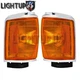 Left Right Pair Chrome Park Signal Lights for 1984-86 TOYOTA 4RUNNER PICKUP 2WD