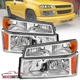 Headlights+Corner Signal Lamps Fits 2004-2012 Chevy Colorado Canyon Left+Right