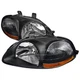 Fits 96-98 HONDA CIVIC Crystal Euro Headlight With Clear Lens