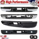 Rear Bumper For 99-07 Chevy Silverado GMC Sierra 1500 2500 Chrome Black w/Lights