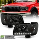For 2001-04 Toyota Tacoma Pickup LED DRL Smoked Headlights w/ Corner Signal Lamp