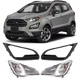 Set For Ford EcoSport 2018-2022 Front Fog Light Driving Lamps Covers Bezel Trim