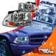 CHROME HOUSING 1PC DIAMOND HEADLIGHT+BUMPER LIGHT FOR 97-04 DODGE DAKOTA/DURANGO
