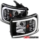 Fit 2007-2014 Chevy Silverado 1500 2500HD 3500HD Black LED Tube Headlights Lamps Fit 2007-2014 Chevy Silverado 1500 2500HD 3500HD Black LED Tube Headlights Lamps