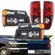 Halogen Headlight Taillight For 2004-2012 Chevy Colorado GMC Canyon Black 6PCS Halogen Headlight Taillight For 2004-2012 Chevy Colorado GMC Canyon Black 6PCS