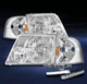 FOR 2002-2005 FORD EXPLORER CHROME REPLACEMENT HEADLIGHTS HEADLAMP W/LED DRL KIT