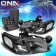 FOR 1997-2005 CHEVY VENTURE EURO BLACK CLEAR SIDE HEADLIGHTS HEAD LAMPS+TOOLS