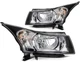 For Chevy Cruze 4-Door Sedan 11-15 Headlight Assembly Pair Chrome Housing