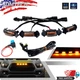 Smoked Front Grille Amber LED Lights For 2016-2019 Toyota Tacoma w/TRD Pro Grill