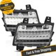 ANZO 511082 Chrome/clear LED Fender Lights for 18-23 Jeep Wrangler
