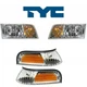 TYC Headlamp & Corner Lights Set of 4PC For 2006 Crown Victoria P71