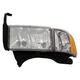 Headlight For Dodge Ram 3500 99-01 Replace Driver Side Replacement Standard Line