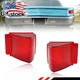 2X Red Lens Rear Tail Light Lamp Lenses For 1967 Chevy Chevelle / Malibu