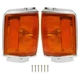 Chrome/Yellow Front Corner Lights W/Bulbs For Toyota 4Runner Pickup 1984-1986