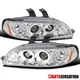 Fit 1992-1995 Honda Civic 2/4Dr LED Halo Projector Headlights Lamps Left+Right