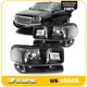 Pair For 1999-2007 GMC Sierra/Yukon Halogen Black Headlights+Bumper Signal Lamps