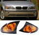 R&L Turn Signal Corner Light Yellow Lens For BMW E46 3 Series 2002-2005 Sedan 4D