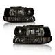 Headlight Bumper Lamps Smoke/Amber For 00-06 Chevy Silverado Tahoe Suburban Pair