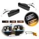 Black White DRL Amber LED Turn Signal Lights For 1984-88 Toyota 4Runner & Pickup