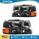 Headlight Assembly For 00-06 Chevy Suburban 1500 Halogen Chrome Amber Smoke