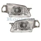 For 99-00 Mazda Protege Headlight Headlamp Front Head Light w/Bulb 2Pc PAIR SET