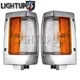 Left Right Pair Chrome Corner Marker Signal Light for 90-97 NISSAN D21 HARDBODY
