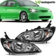 For 2004-2005 Honda Civic Headlights Assembly Pair Clear Lens Front Left+Right