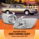 For 2000-2001 Toyota Camry Chrome Corner Lamps Driving Turn Signal Lights Set