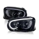 SPEC-D TUNING Glossy Black Smoke Projector Headlights w/LED Light Bar Compati...