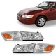 For 2000 2001 Toyota Camry Chrome Pair Headlights Assembly Left & Right